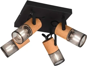 Reflektor sufitowy drewno + metal TOSH 804300432 - Trio