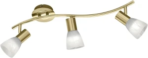 Reflektor sufitowy mosiądz 3 płomienny LEVISTO 871010308 - Trio
