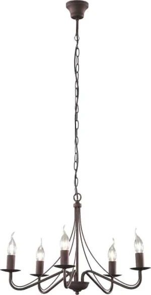 Lampa wisząca żyrandol rdzawy retro 5-punktowy COUNTRY R1198-24 - RL