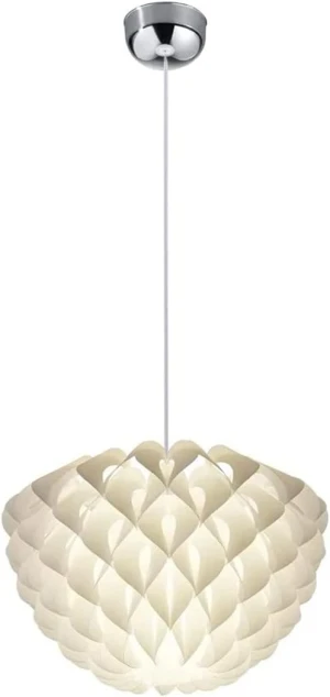 Lampa wisząca dekoracyjna z akrylowym abażurem w kolorze białym TILIA R30540101 - RL