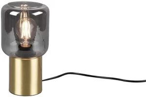 Lampa nocna złota z dymionym abażurem NICO R50591008 - RL