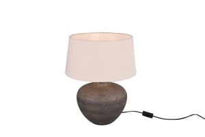 Lampa stołowa ceramiczna z białym abażurem LOU R50961844 - RL