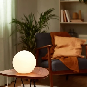 Lampa stołowa biała kula 20 cm E27 PINGPONG R5220-07 - RL