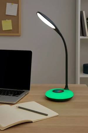 Lampa biurkowa giętka czarna LED na USB z ściemniaczem dwa źródła światła RGB w podstawie KRAIT R52781242 - RL