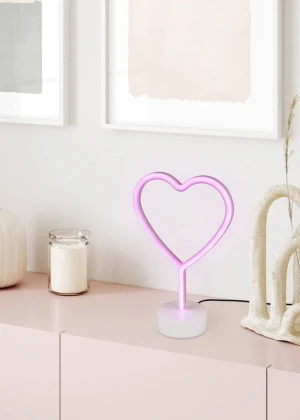 Lampa biurkowa LED w kształcie serca USB i BATERIE HEART R55210101 - RL