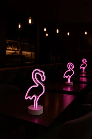 Lampa LED idealna do baru w kształcie flaminga USB I BATERIE FLAMINGO R55240101 - RL