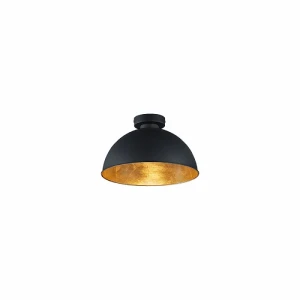 Lampa sufitowa plafon vintage w kolorze czarny + złoty E27 31cm JIMMY R60121002 - RL