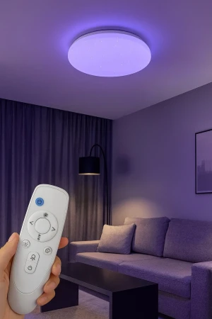 Lampa sufitowa na pilota RGBW+DIM+CCT+ STARLIGHT KIRA R62381100 - RL