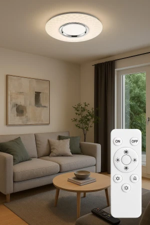 Lampa sufitowa plafon na pilota z ściemnianiem LED 22W  MAGNOLIA R62720101 - RL