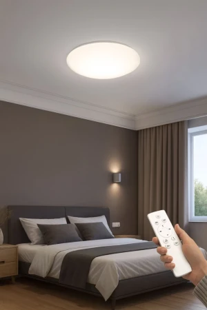 Lampa sufitowa na pilota do sypialni biała LED 18W 3000-6000K  LUKIDA R62961001 - RL