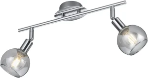 Reflektor sufitowy 2-płomienny szklane dymione klosze E14 BREST R80592006 - RL