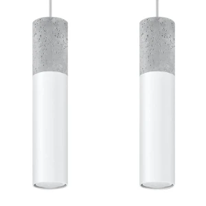 Lampa wisząca BORGIO 2 biały SL.0648 - Sollux