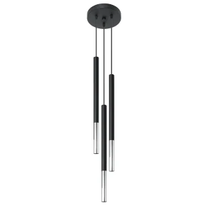 Lampa wisząca MOZAICA 3P czarny/chrom SL.0887 - Sollux