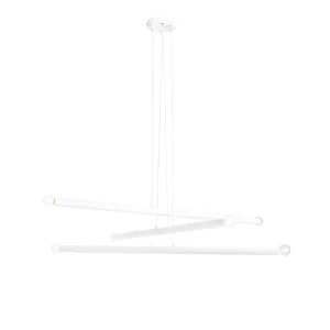 Aldex Lampa wisząca metalowa biała 6-punktowa 1072K z serii TUBO