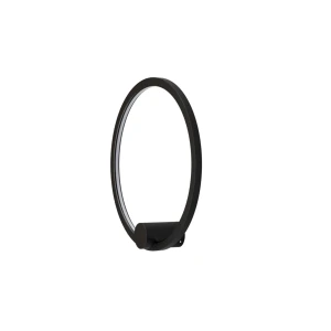 Kinkiet ścienny czarny LED RINGA WALL S WL0116-S-BK - Yaskr