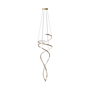 Lampa wisząca designerska długa do salonu COCO ZŁOTA MD3127-2M-3GT - Zuma Line