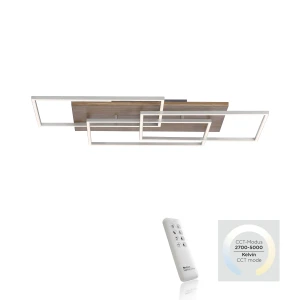Lampa sufitowa drewniana na pilota PALMA 8330-79 - Paul Neuhaus