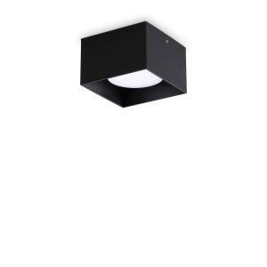 Lampa sufitowa SPIKE PL1 SQUARE NERO 317496 - Ideal Lux