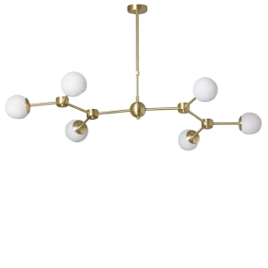 Lampa Sufitowa Złota Kule Mleczne Abruzzo Ricardo 6xE27  ABR-LWR-6XE27 - Abruzzo