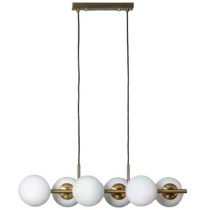 Lampa Wisząca Złota Kule Mleczne Abruzzo Pompei 6xE27  ABR-LWP-6E27 - Abruzzo