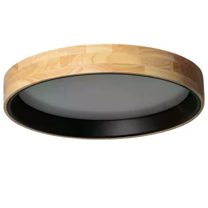 Plafon LED 31W Okrągły 60cm Naturalne Drewno 3 Barwy Świecenia CCT Abruzzo Vero Black ABR-PLODV-C-30WW-CCT - Abruzzo