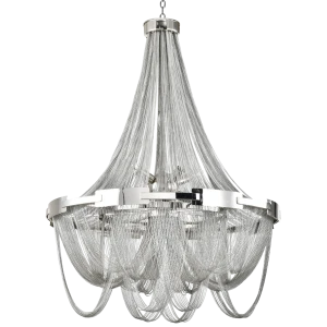 Żyrandol glamour chromowany 10-punktowy P09109NI z serii ROMA - Cosmo Light