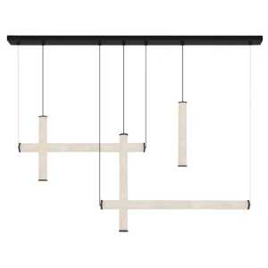 Sundy Black Alabaster luksusowa lampa wiszaca z alabastrem LED 93W 3000K 25421 Zambelis