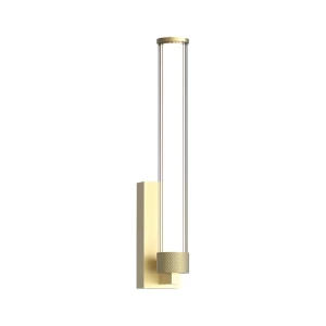 LED Light Brushed Gold designerski kinkiet scienny LED zoty 9W 3000K Triac 25445 Zambelis