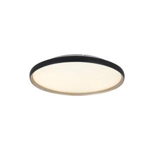 Plafon LED LIGHT nowoczesna oprawa sufitowa z osona mikropryzmatyczna czarno-zota 25186 Zambelis