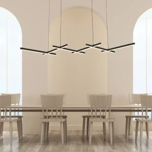Lampa wiszaca LED 98W 3000K czarna luksusowy zyrandol duzej mocy 1948 Zambelis