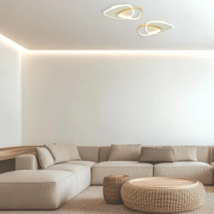Plafon LED LIGHT stylowa zota matowa oprawa LED 23093 Zambelis
