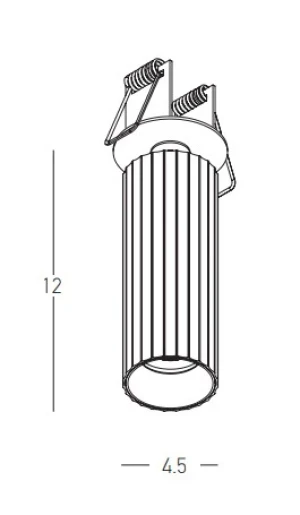 Lampa wpuszczana SPOT 7W LED 36deg; Czarny piaskowy minimalistyczne oświetlenie S119 Zambelis