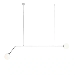 Aldex Lampa wisząca metalowa chromowana 2-punktowa 1064H4 z serii PURE CHROME