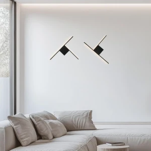 LED LIGHT Nowoczesna scienna lampa LED z funkcja sciemniania TRIAC czarny piasek 25148 Zambelis