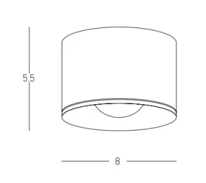 Plafon SPOT LED 12W 4000K czarny piaskowy wydajne oświetlenie sufitowe S131-4K Zambelis