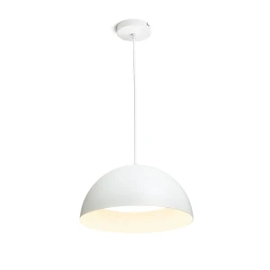 Lampa wisząca biała metalowa klosz 40cm E27 R14111 - Rendl