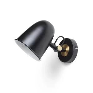 Kinkiet mosiężny czarny z uchylnym reflektorem 127mm R14186 - Rendl