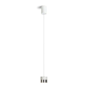 Lampa wisząca LED biało-chromowa okrągła 97cm R14218 - Rendl