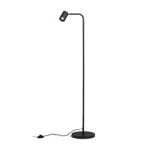Lampa podłogowa czarna z obrotowym reflektorem 142cm R14265 - Rendl