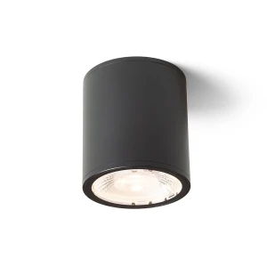 Plafon LED cylindryczny czarny IP65 108mm Rendl R14381 - Rendl
