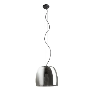 Lampa wisząca szklana przydymiona czarna 35cm Rendl R14396 - Rendl