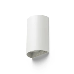 Kinkiet metalowy biały okrągły góra-dół 15,5cm R14413 - Rendl