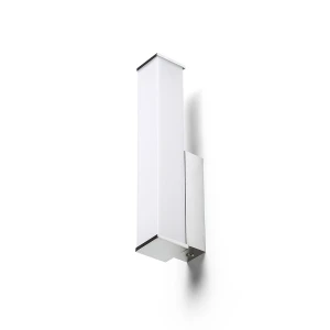 Kinkiet LED chromowany kwadratowy z opalowym kloszem 30cm IP44 R14520 - Rendl