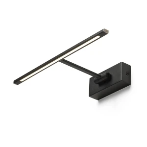 Lampa ścienna LED czarna regulowana do obrazów 34cm R14525 - Rendl