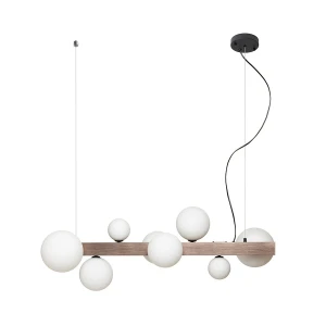 Lampa wisząca szklana 8-punktowa brązowa 99cm z serii RENDL R14554 - Rendl