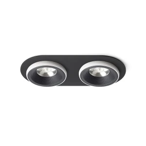 Lampa wpuszczana LED czarno-biała prostokątna 115cm R14573 - Rendl