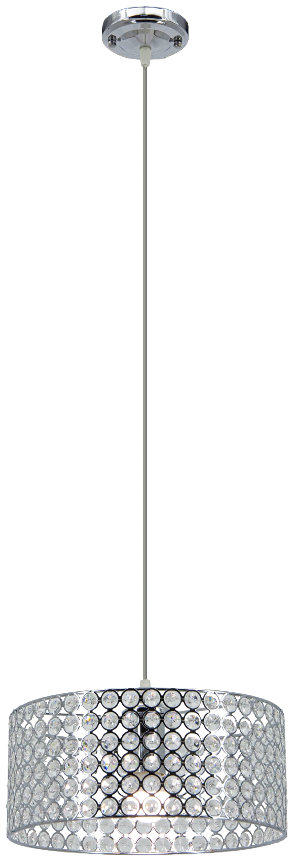 Lampa wisząca chromowana szklana 30cm 5008/1 z serii ASTER - Lampy Elem
