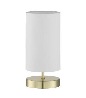 Lampa stołowa SUNNY mosiądz antyczny E14 abażur kremowy włącznik dotykowy 8421797786946 - MDC