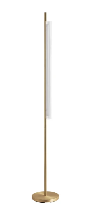 Lampa podłogowa OSLO mosiądz mat LED 20W 3000K szkło transparentne, ściemnialna 8421797805074 - MDC