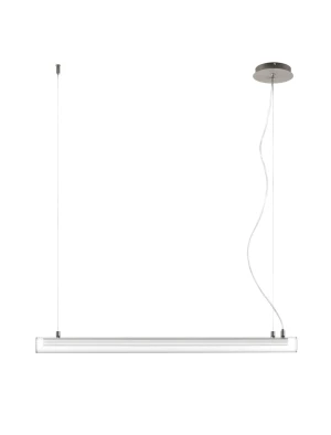 Lampa wisząca OSLO nikiel mat LED 20W 3000K szkło transparentne, ściemnialna 8421797805425 - MDC